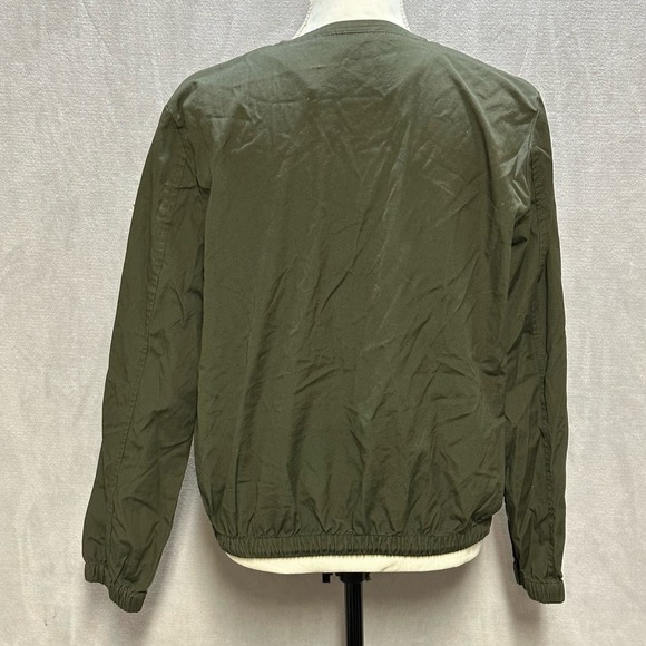 Free Bird | Army Zip Up Jacket with Patchwork | Army Green | Size: L - Picture 2 of 9